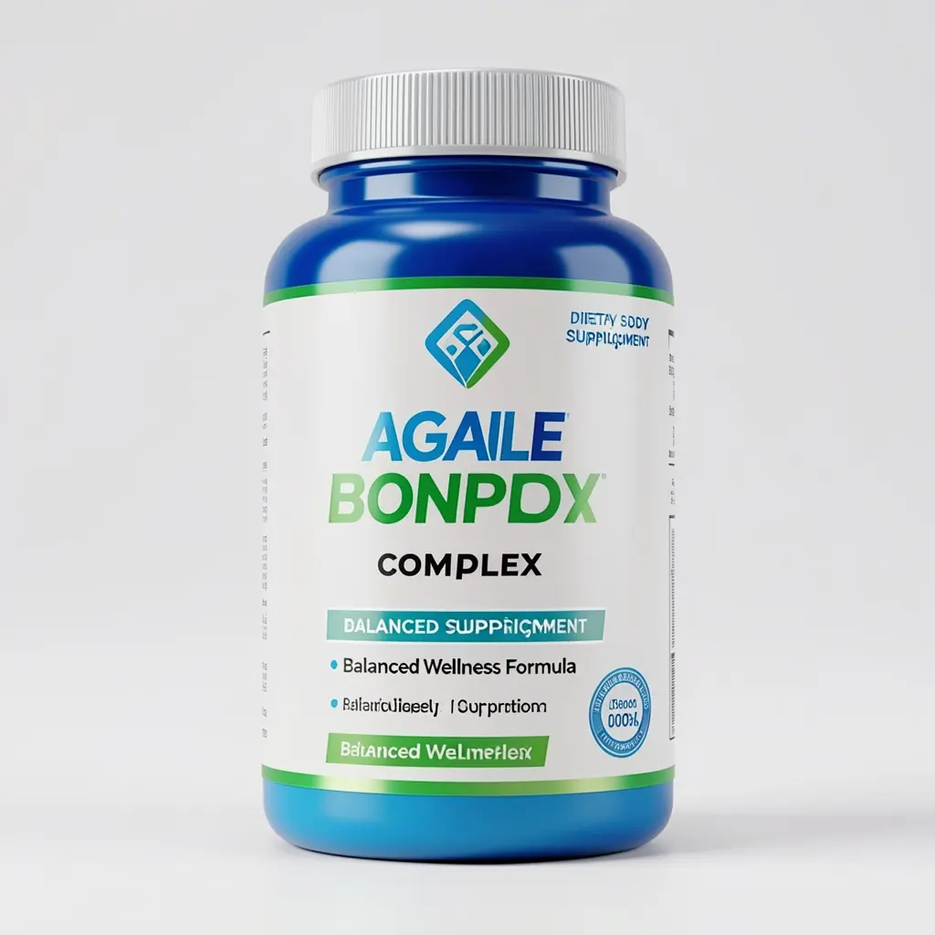 Agile Body Complex dietary supplement bottle with a balanced wellness formula